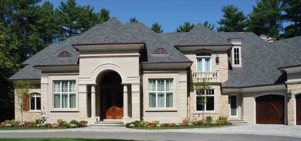 Traditional Home with Cast Stone Trim - New England Veneer Stone